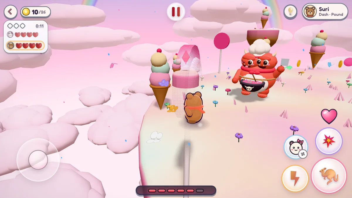 A boss fight in the ice-cream world