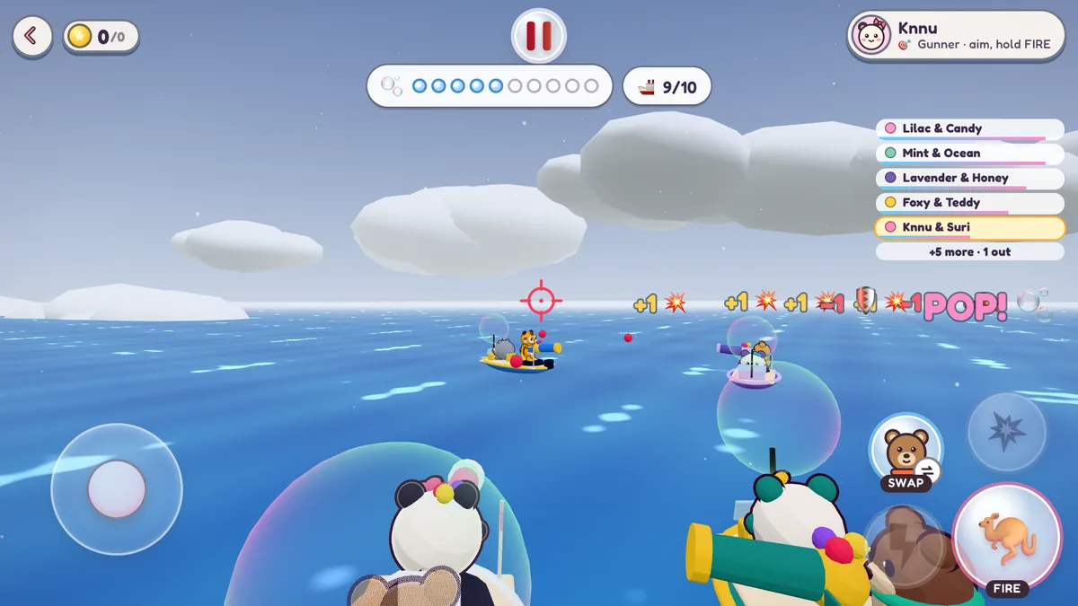 Bubble Battle on the open sea