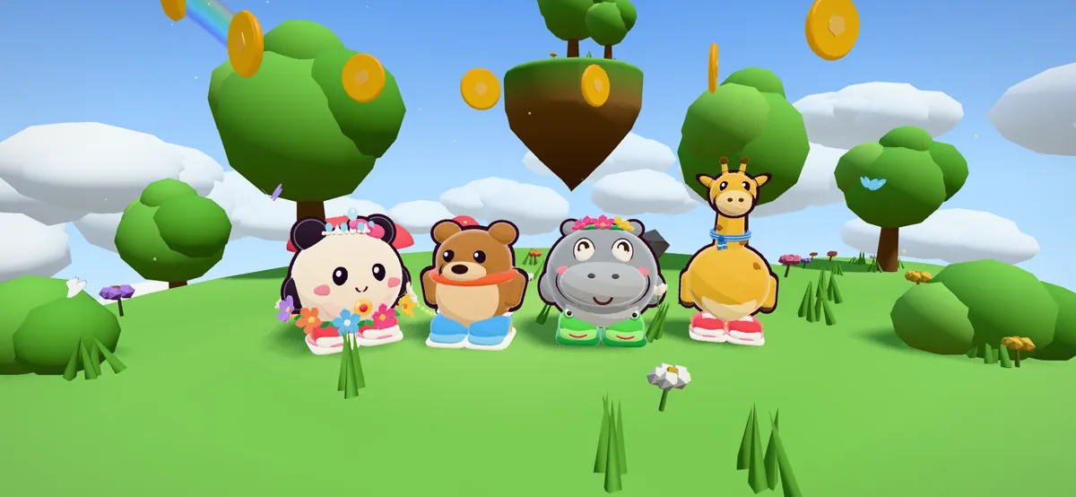 The panda, the bear, the hippo and the giraffe