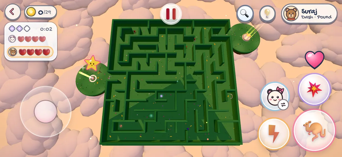 A hedge maze seen from the bear's hill