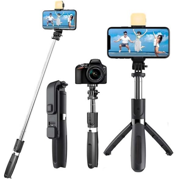 3-in-1 Extendable Selfie Stick Tripod with Bluetooth Remote – Shoot, Share & Shine