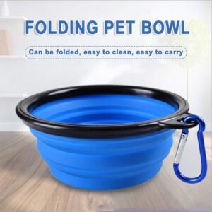 Foldable Silicone Pet Feed Bowl – Compact, Lightweight & Travel-Friendly