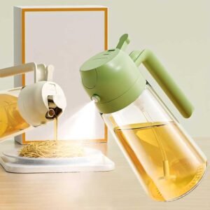 500ml Glass Oil Sprayer – Spray & Pour in One Bottle